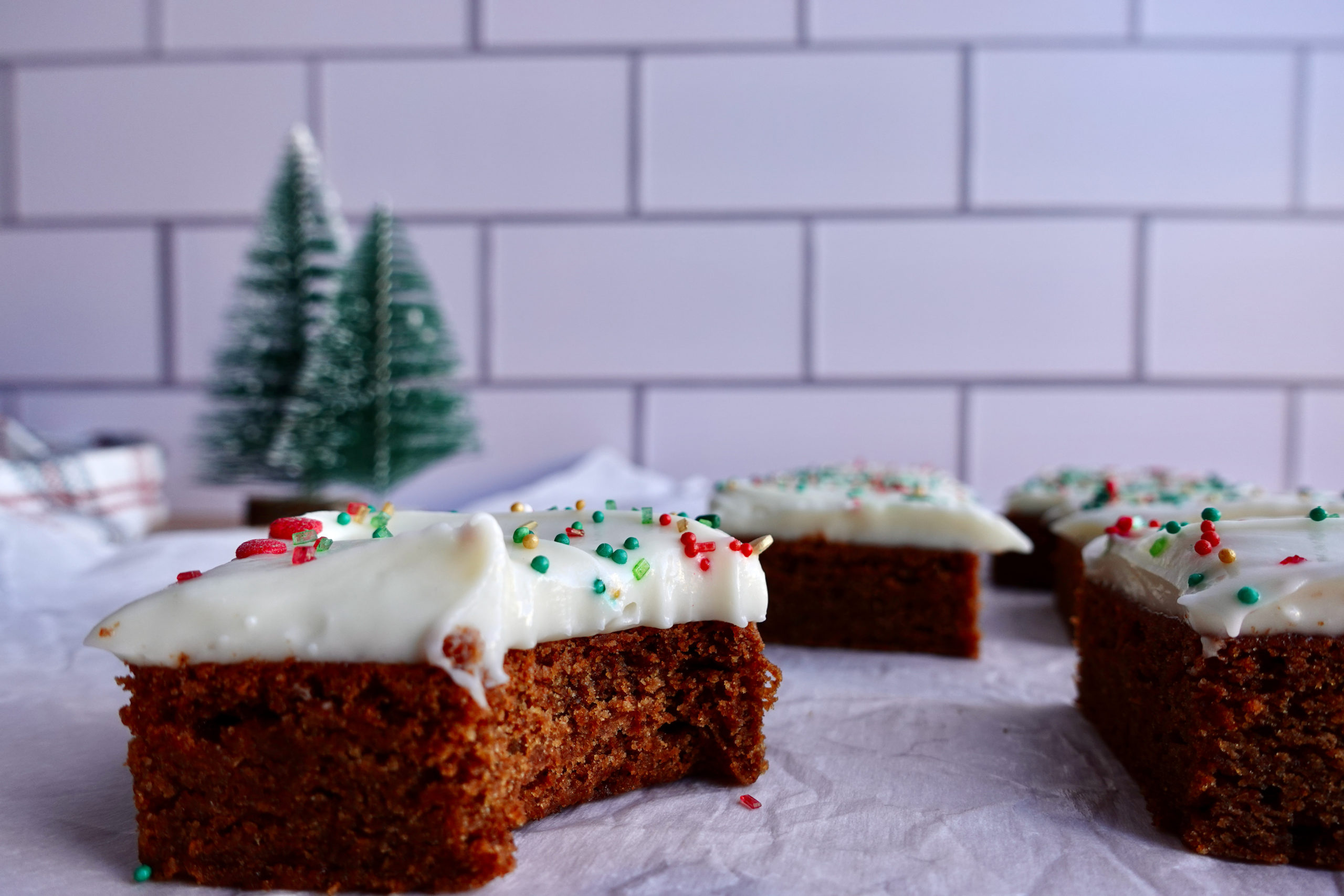 Gingerbread Bars w/Cream Cheese Frosting
