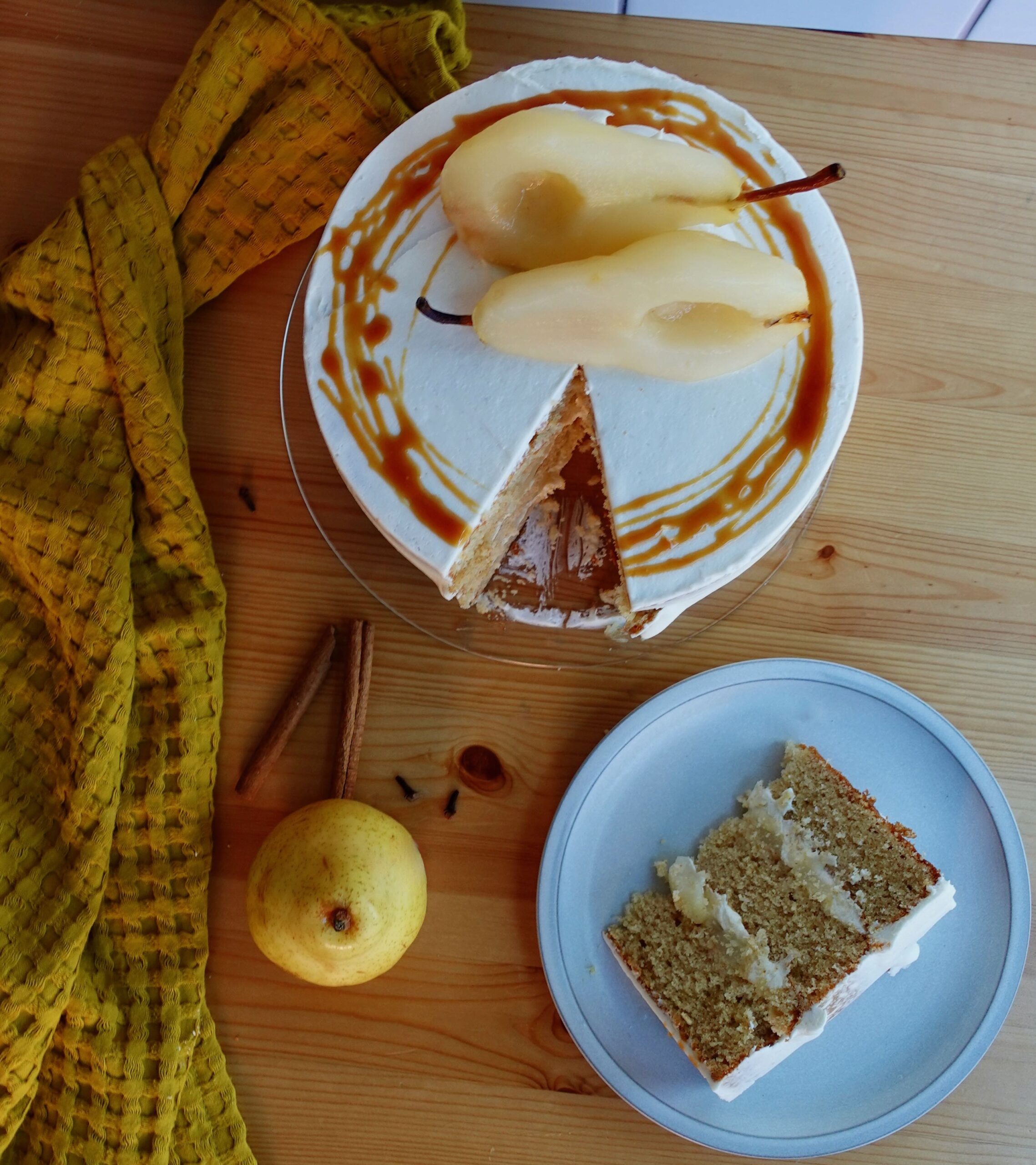 Brown Butter Pear Cake